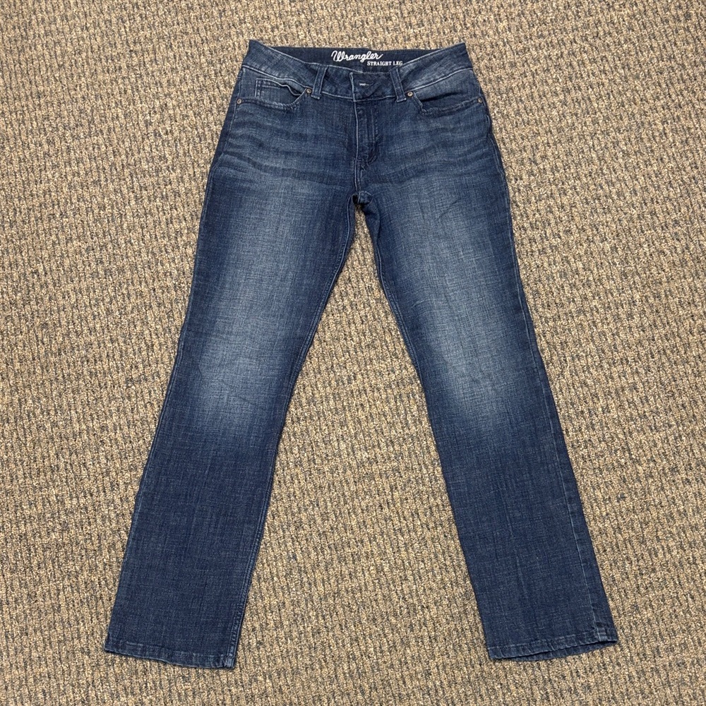 Wrangler Women's Dark Blue Straight Leg Jeans